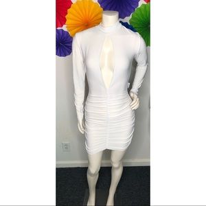 White Open Back Dress 🍰